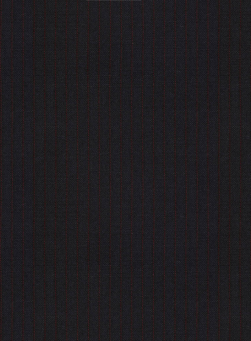 Scabal Cosmopolitan Stripe Pando Blue Wool Jacket - StudioSuits