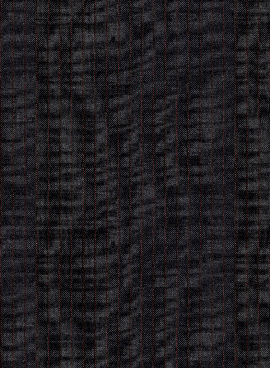 Scabal Cosmopolitan Stripe Pando Blue Wool Jacket - StudioSuits