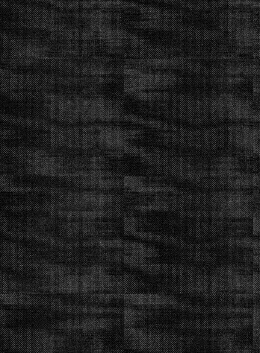 Scabal Cosmopolitan Stripe Reyo Black Wool Jacket - StudioSuits