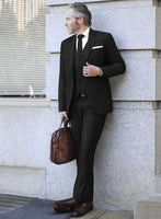 Scabal Cosmopolitan Stripe Reyo Black Wool Suit - StudioSuits
