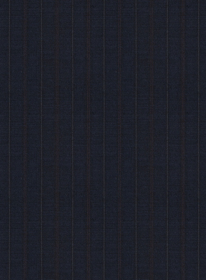 Scabal Cosmopolitan Stripe Tade Blue Wool Jacket - StudioSuits