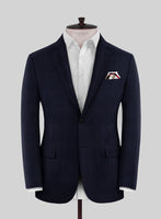 Scabal Cosmopolitan Windowpane Dark Blue Wool Suit - StudioSuits