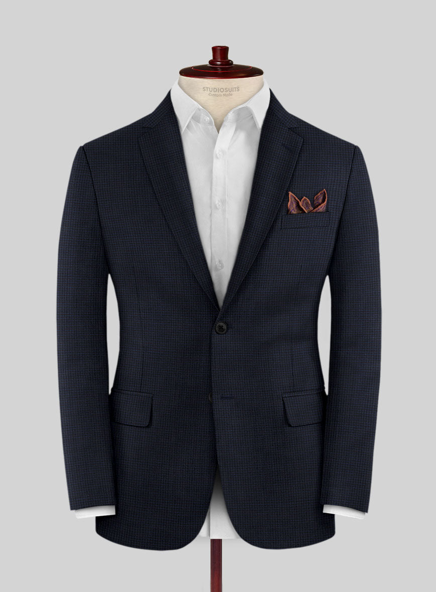 Scabal Cosmopolitan Varlli Blue Wool Suit - StudioSuits