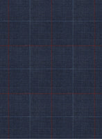 Scabal Cosmopolitan Windowpane Light Navy Wool Jacket - StudioSuits