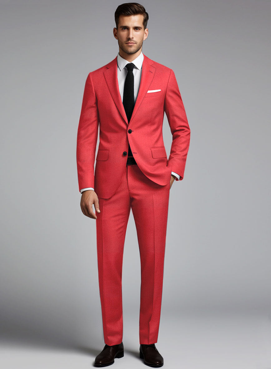 Scabal Scarlet Red Wool Suit – StudioSuits