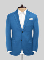 Scabal Crystal Blue Cotton Stretch Suit - StudioSuits