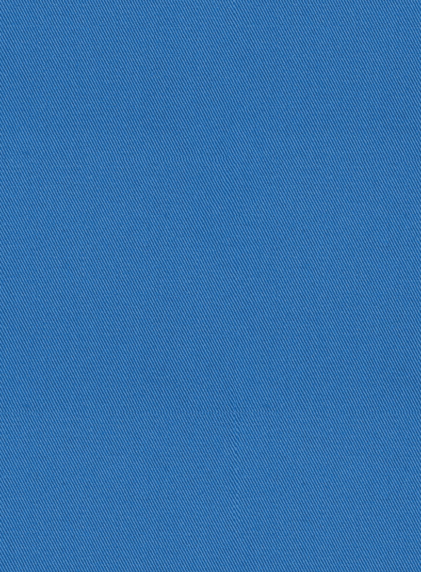 Scabal Crystal Blue Cotton Stretch Suit - StudioSuits