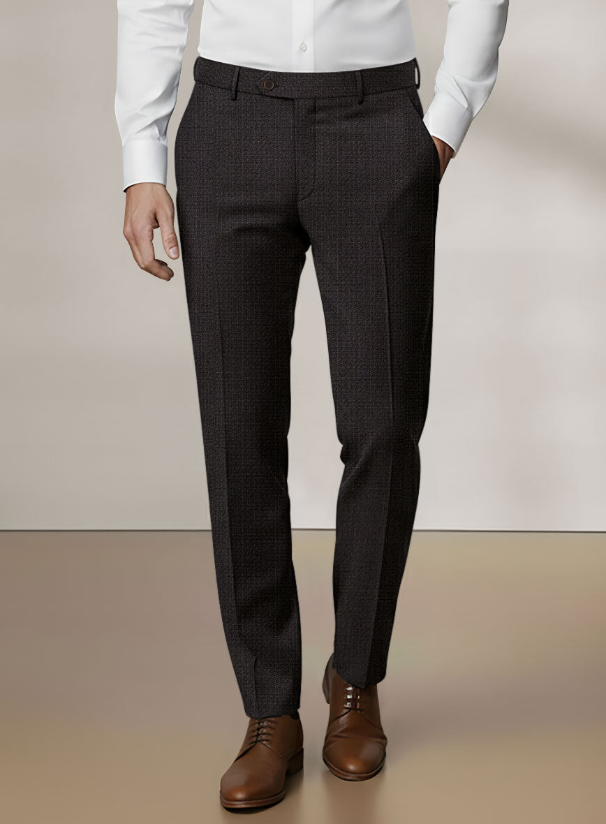 Scabal Dali Cardinal Cross Weave Wool Cashmere Pants - StudioSuits
