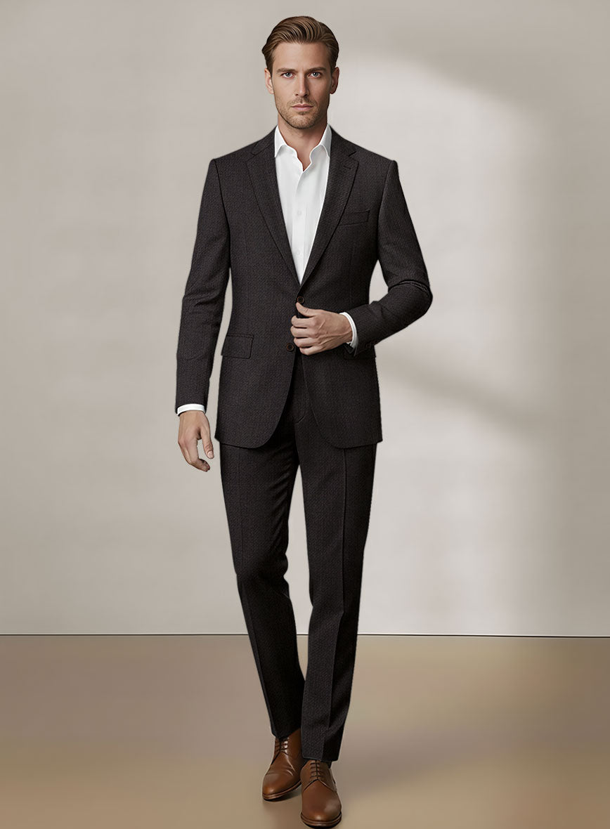 Scabal Dali Cardinal Cross Weave Wool Cashmere Suit - StudioSuits