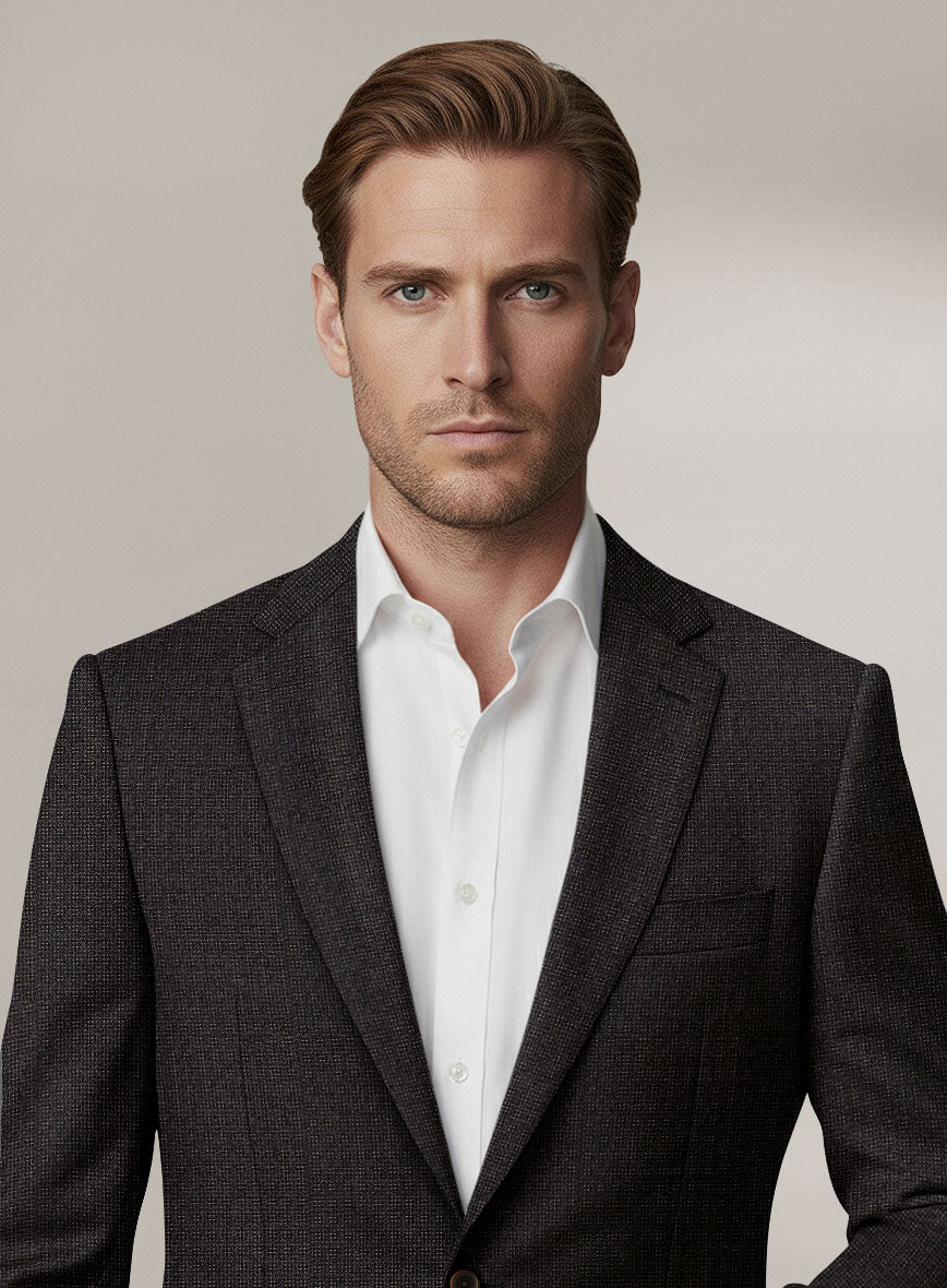 Scabal Dali Cardinal Cross Weave Wool Cashmere Suit - StudioSuits