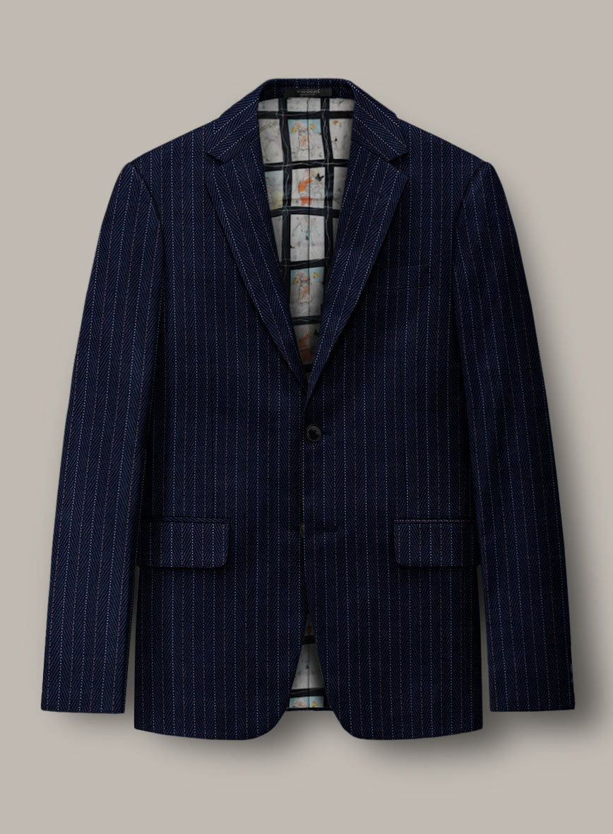 Scabal Dali Chamberlain Herringbone Wool Cashmere Jacket - StudioSuits