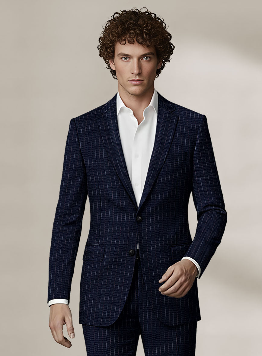 Scabal Dali Chamberlain Herringbone Wool Cashmere Jacket - StudioSuits