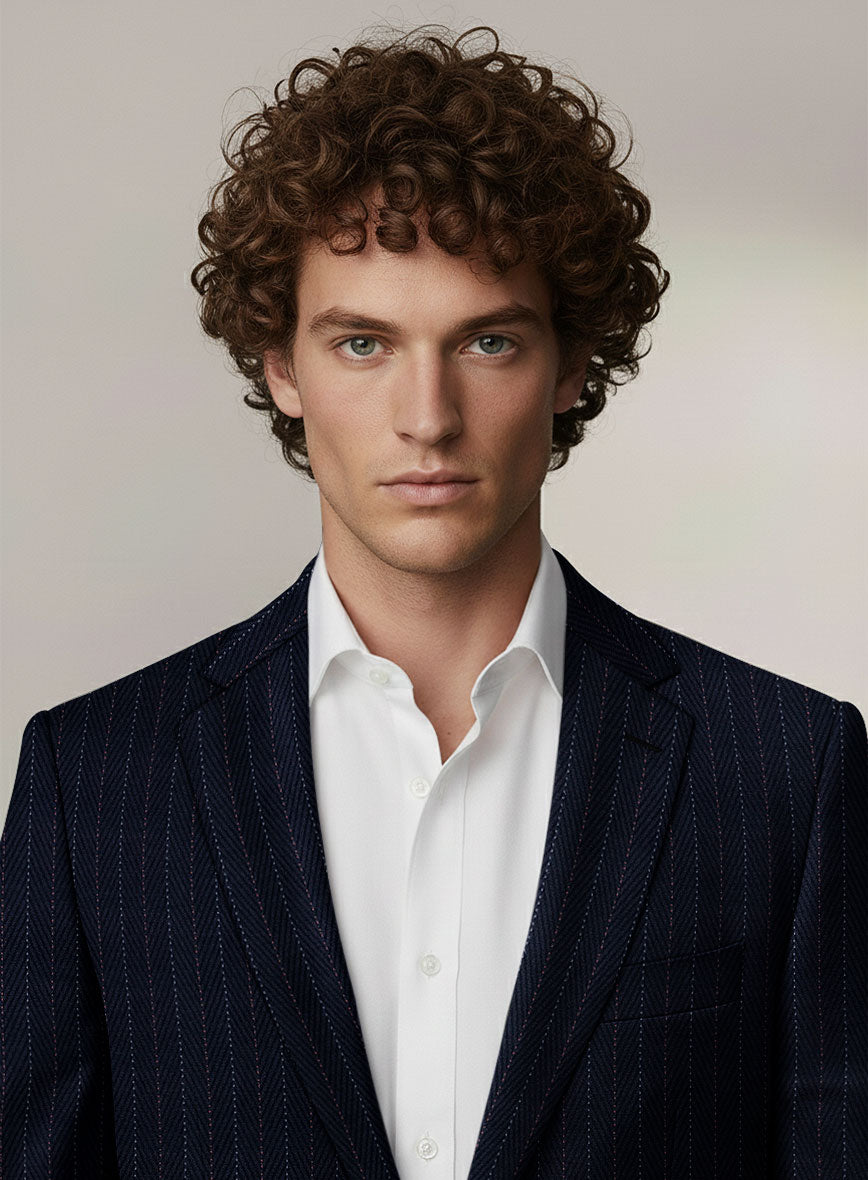 Scabal Dali Chamberlain Herringbone Wool Cashmere Jacket - StudioSuits