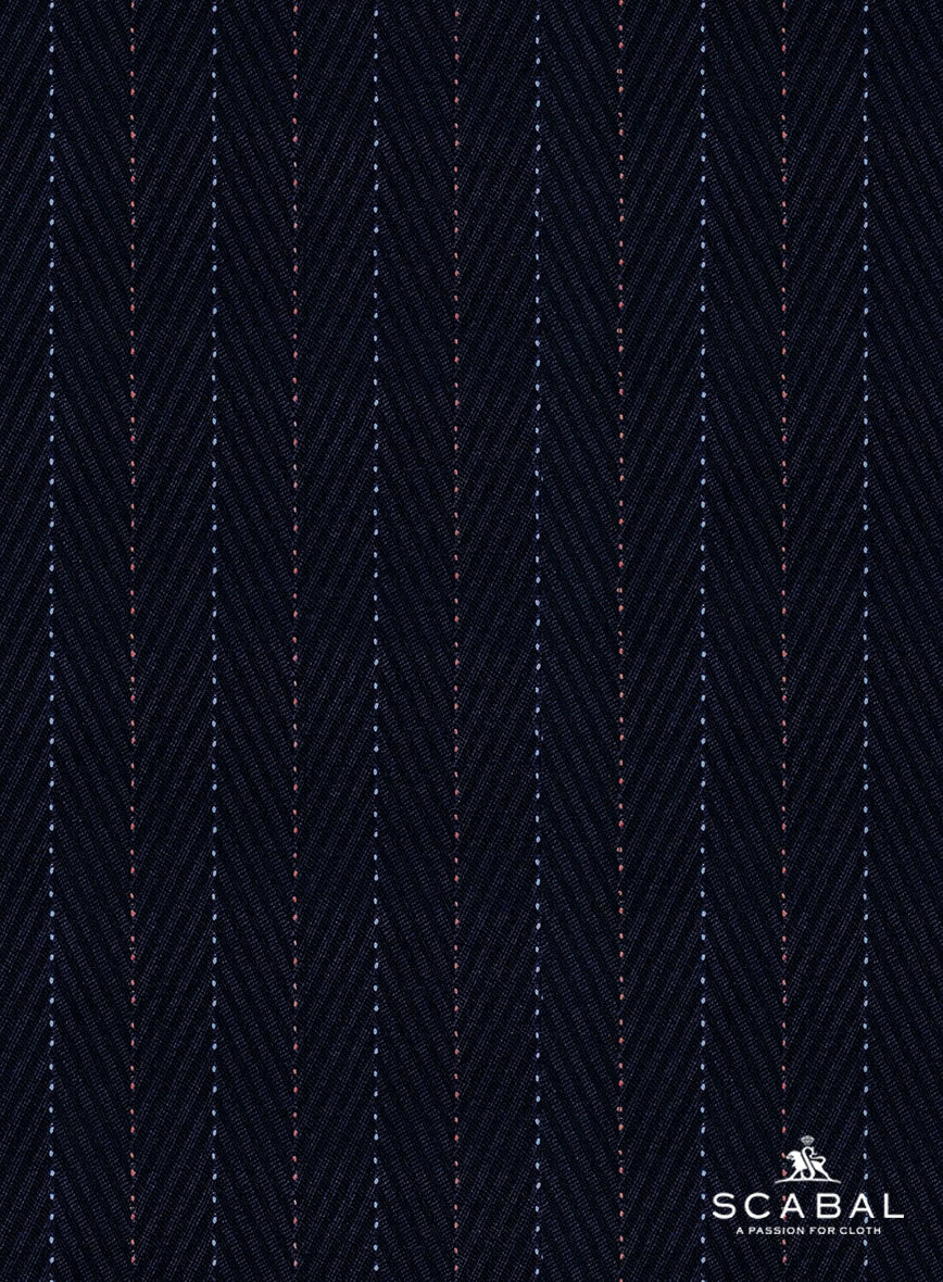 Scabal Dali Chamberlain Herringbone Wool Cashmere Pants - StudioSuits