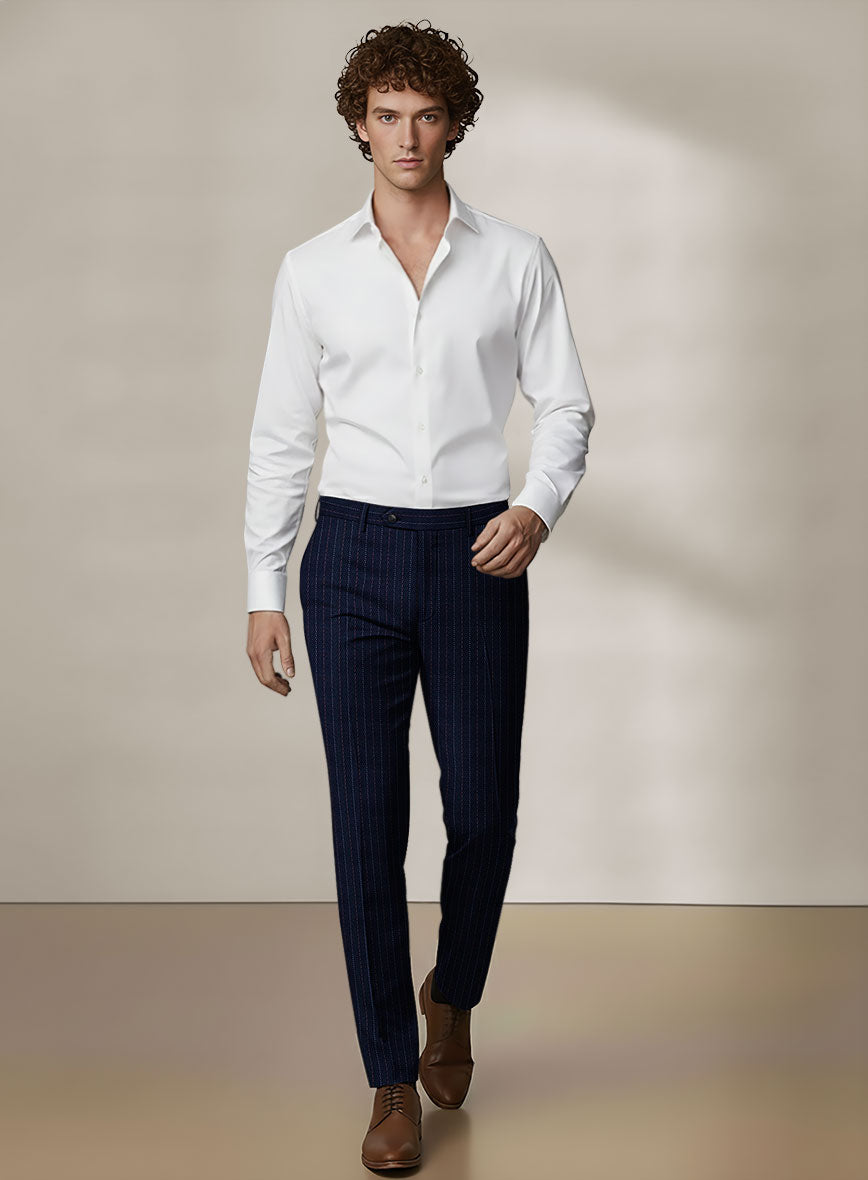 Scabal Dali Chamberlain Herringbone Wool Cashmere Pants - StudioSuits