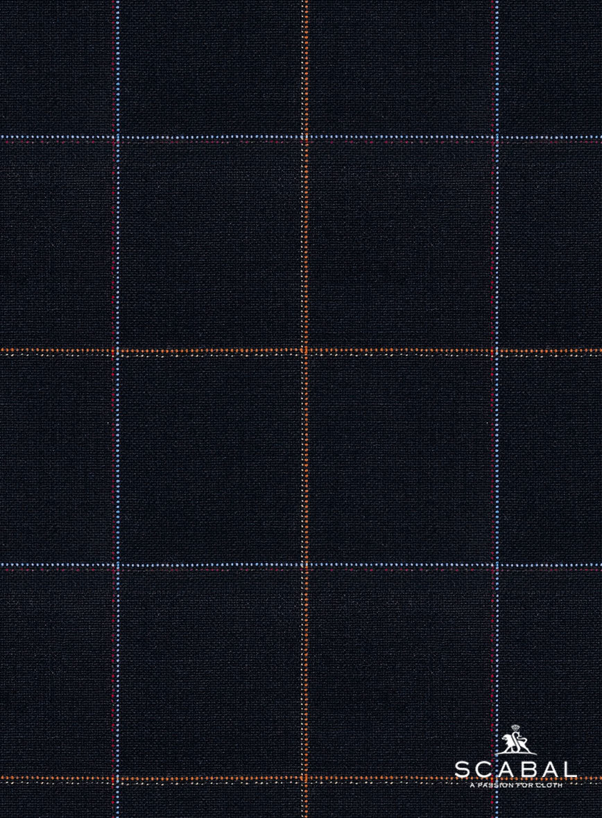 Scabal Dali Chromatic Windowpane Wool Cashmere Pants - StudioSuits