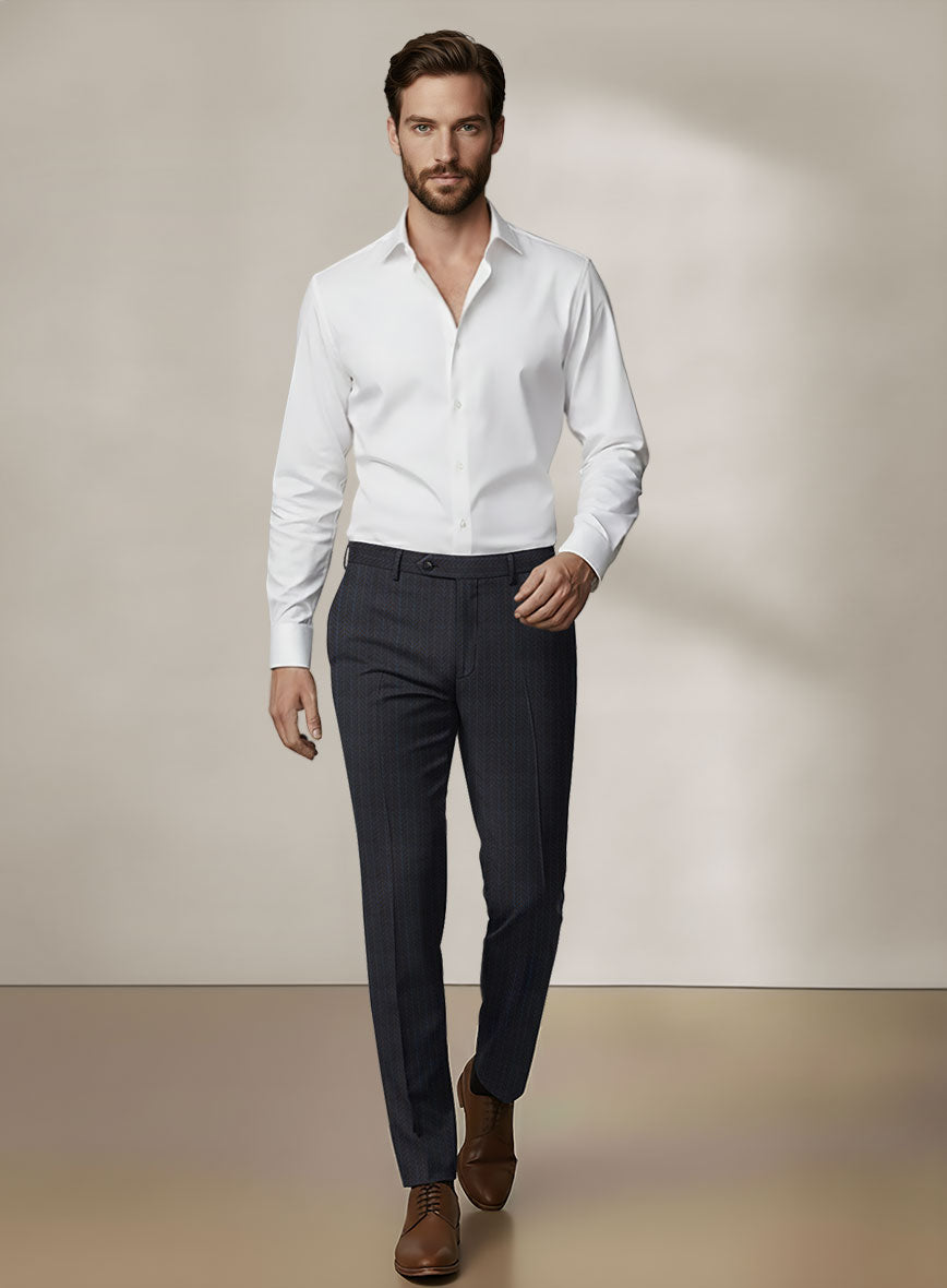 Scabal Dali Cipher Weave Wool Cashmere Pants - StudioSuits