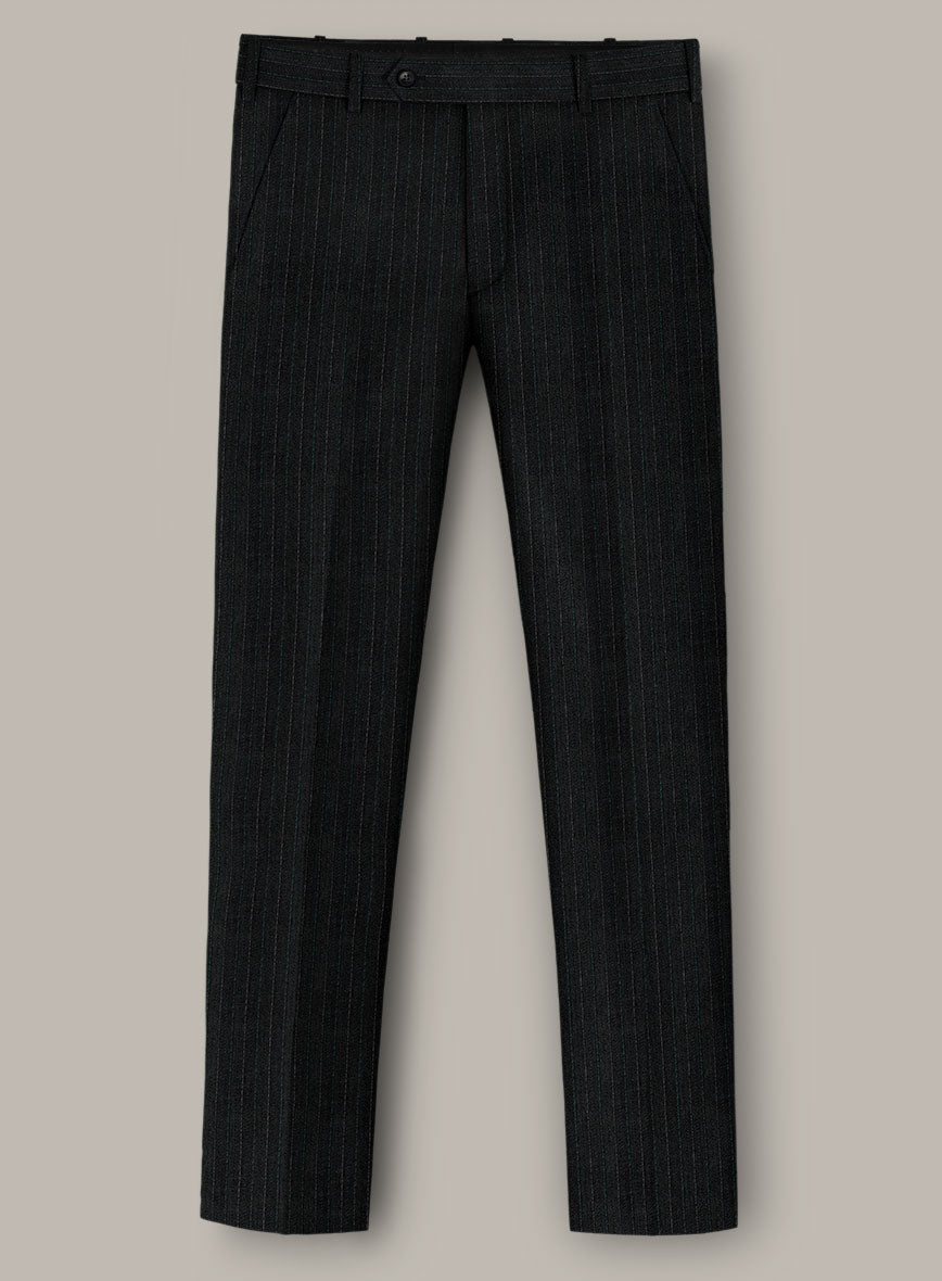 Scabal Dali Scholastic Stripe Wool Cashmere Pants - StudioSuits