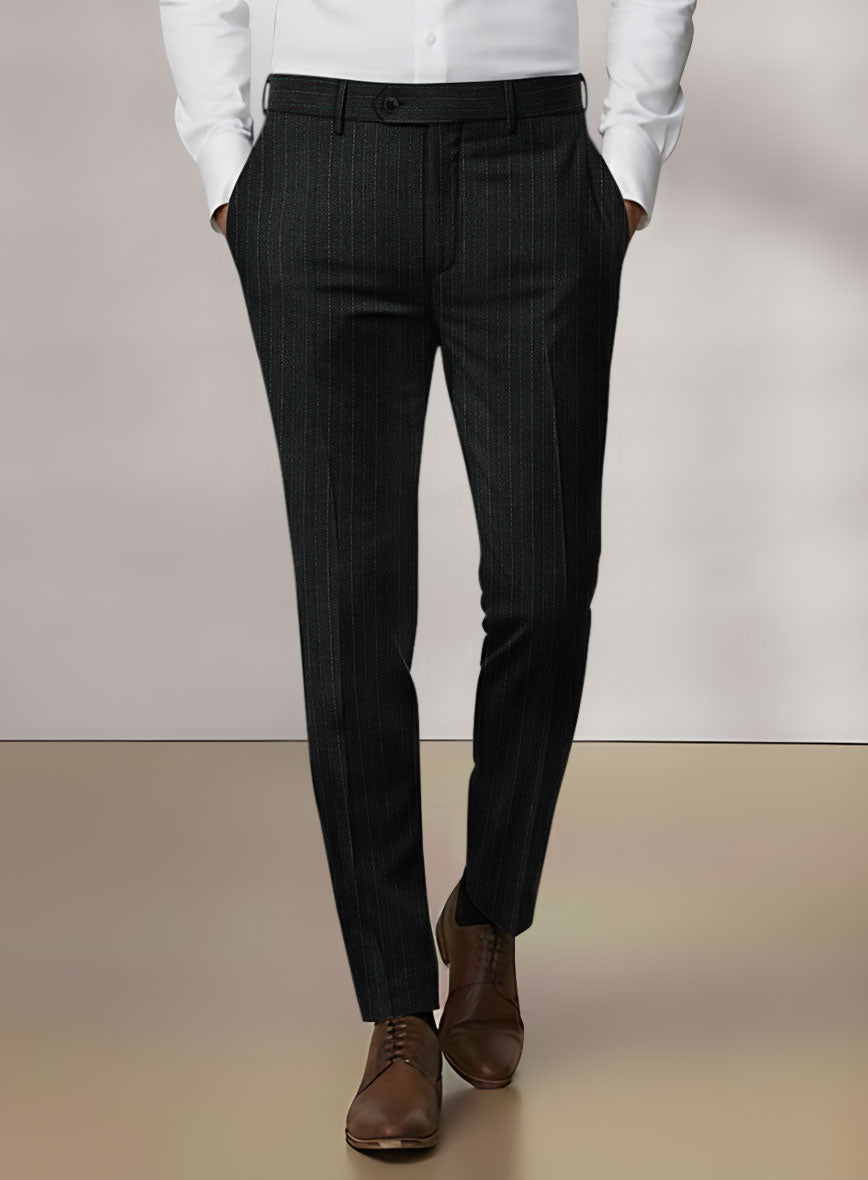 Scabal Dali Scholastic Stripe Wool Cashmere Pants - StudioSuits