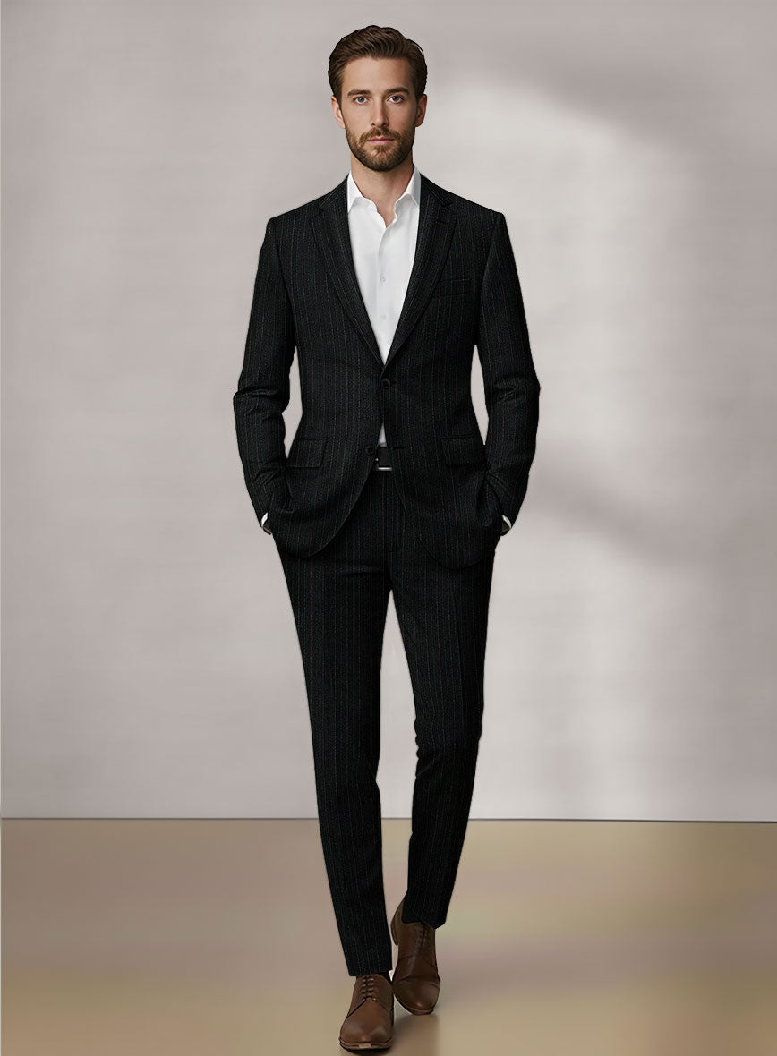 Scabal Dali Scholastic Stripe Wool Cashmere Suit - StudioSuits