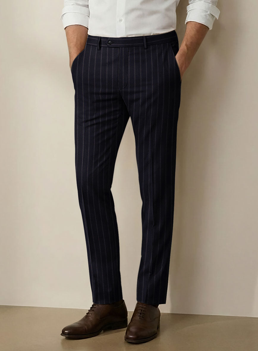 Scabal Dali Godiva Herringbone Wool Cashmere Pants - StudioSuits