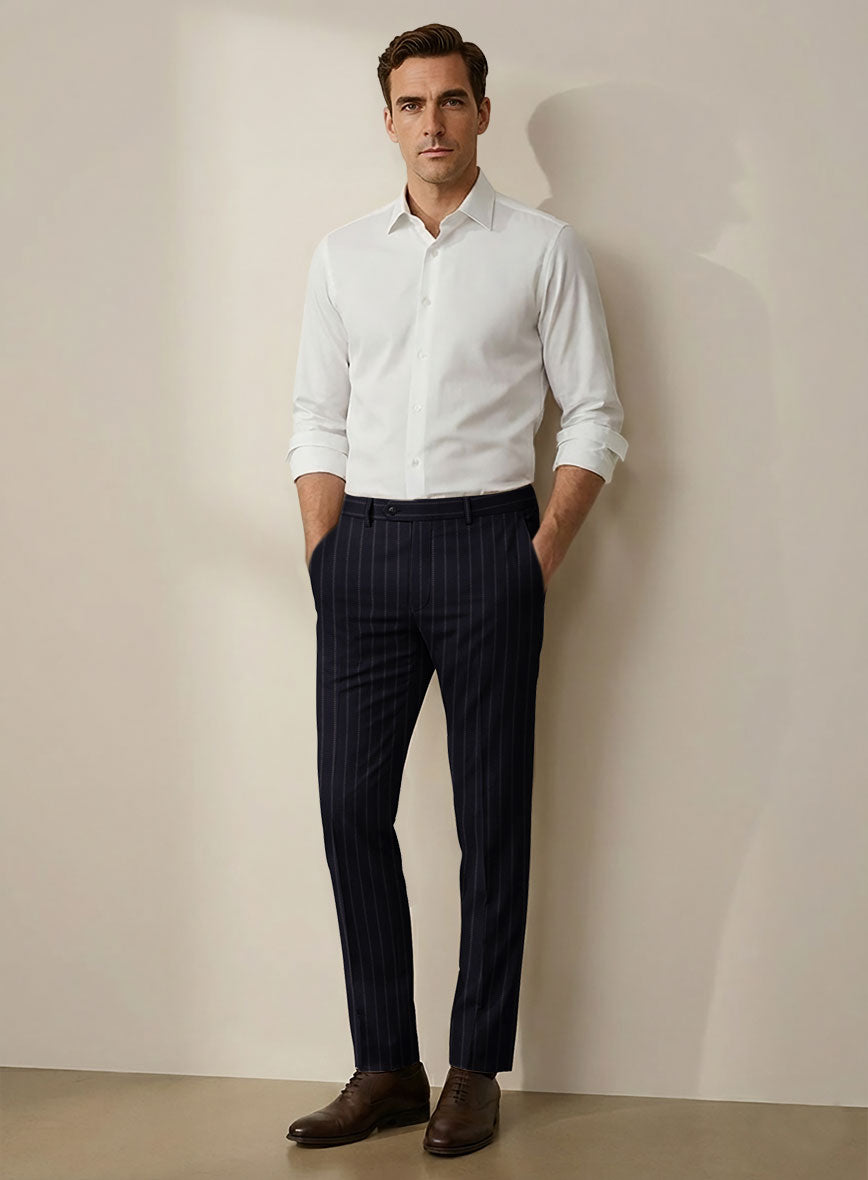 Scabal Dali Godiva Herringbone Wool Cashmere Pants - StudioSuits