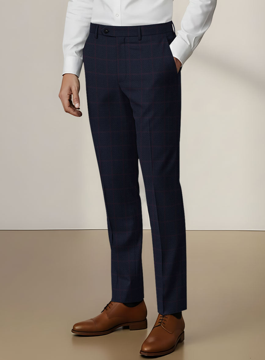 Scabal Dali Heraldic Weave Wool Cashmere Pants - StudioSuits