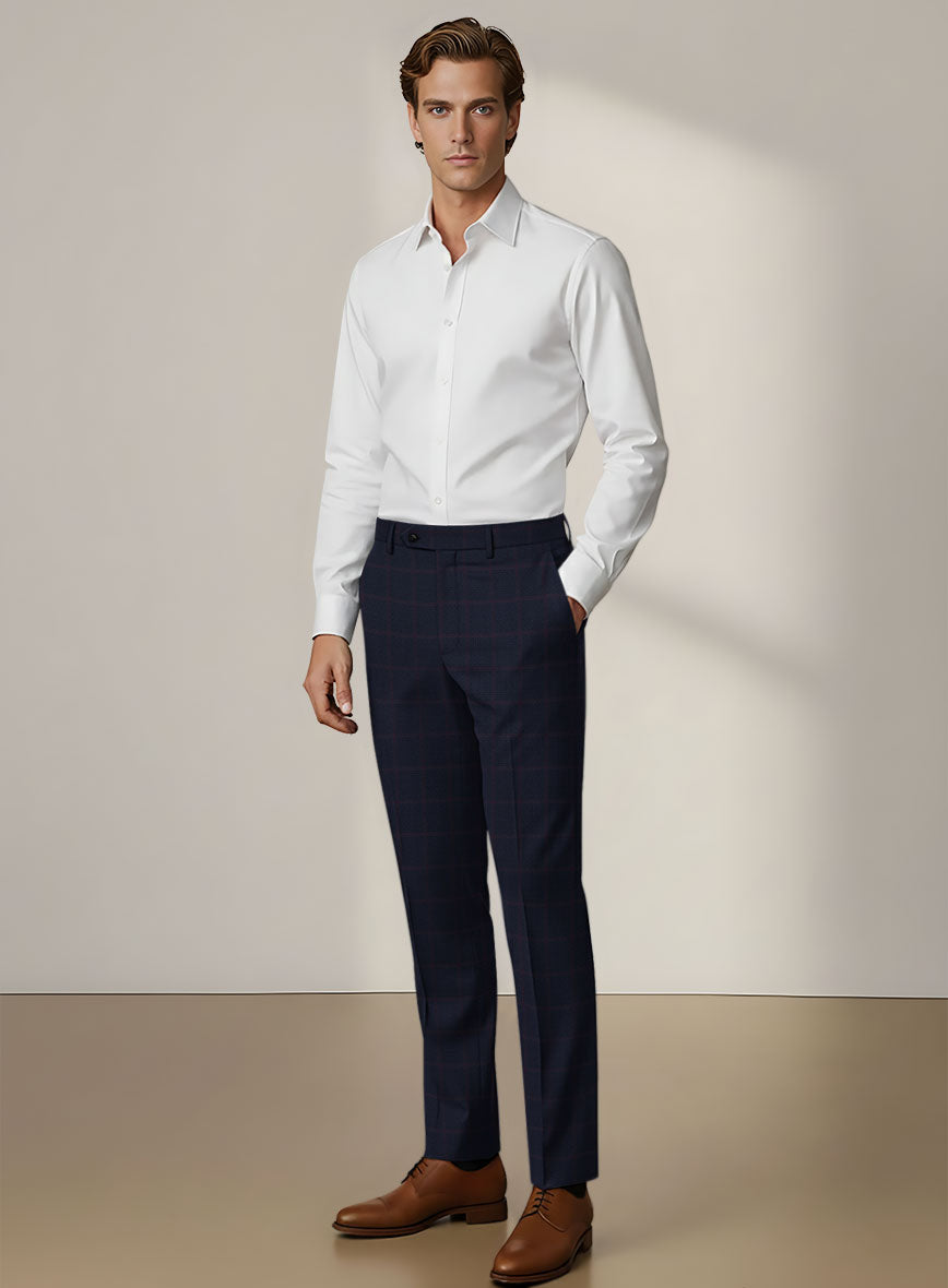 Scabal Dali Heraldic Weave Wool Cashmere Pants - StudioSuits