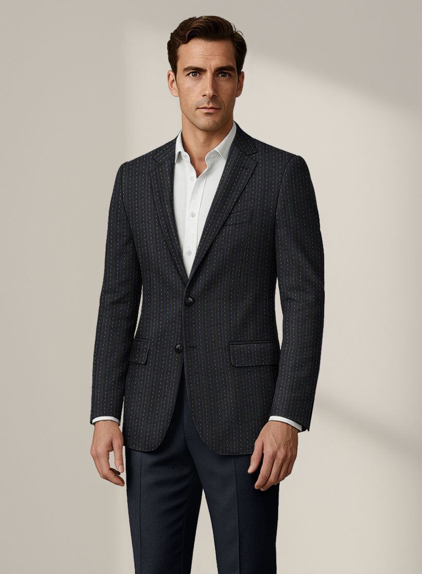 Scabal Dali Intermezzo Stripe Wool Cashmere Suit - StudioSuits
