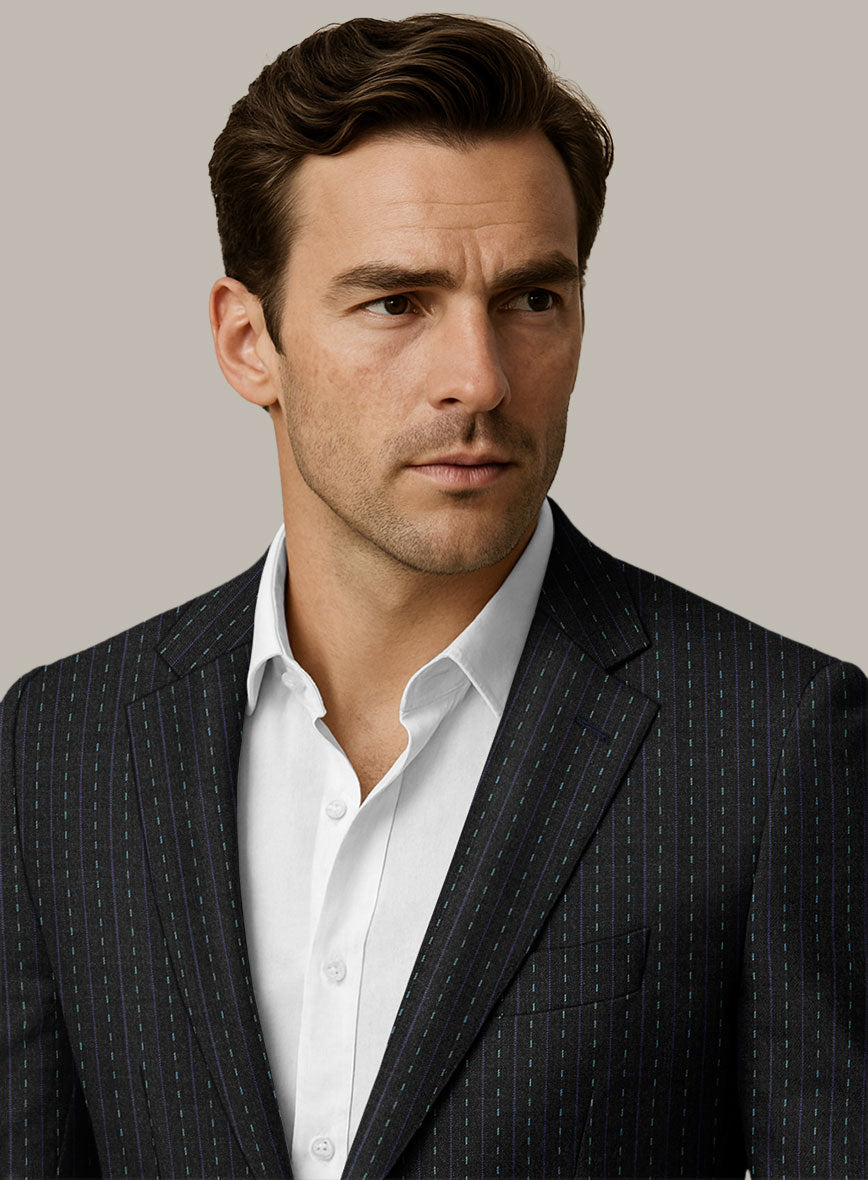 Scabal Dali Intermezzo Stripe Wool Cashmere Suit - StudioSuits