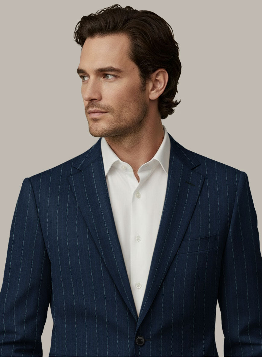 Scabal Dali Mimetic Stripe Wool Cashmere Jacket - StudioSuits
