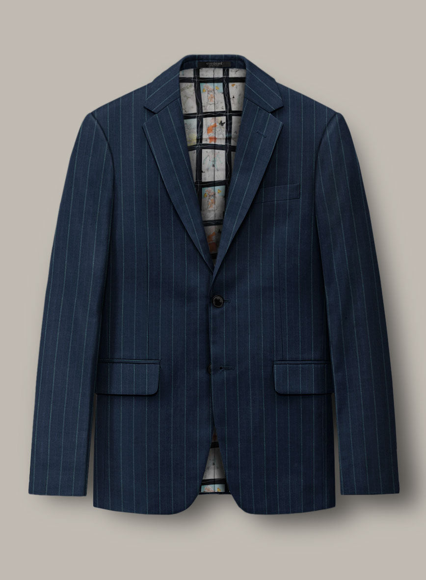 Scabal Dali Mimetic Stripe Wool Cashmere Jacket - StudioSuits
