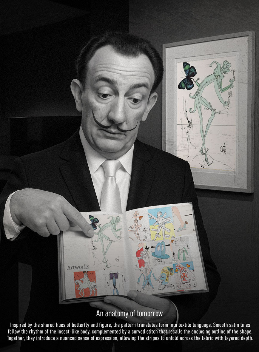 Scabal Dali Mimetic Stripe Wool Cashmere Pants - StudioSuits