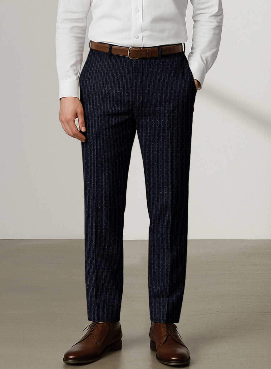 Scabal Dali Mouline Motif Wool Cashmere Pants - StudioSuits