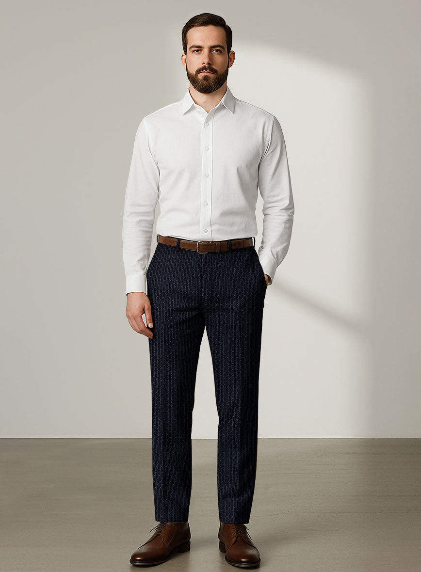 Scabal Dali Mouline Motif Wool Cashmere Pants - StudioSuits