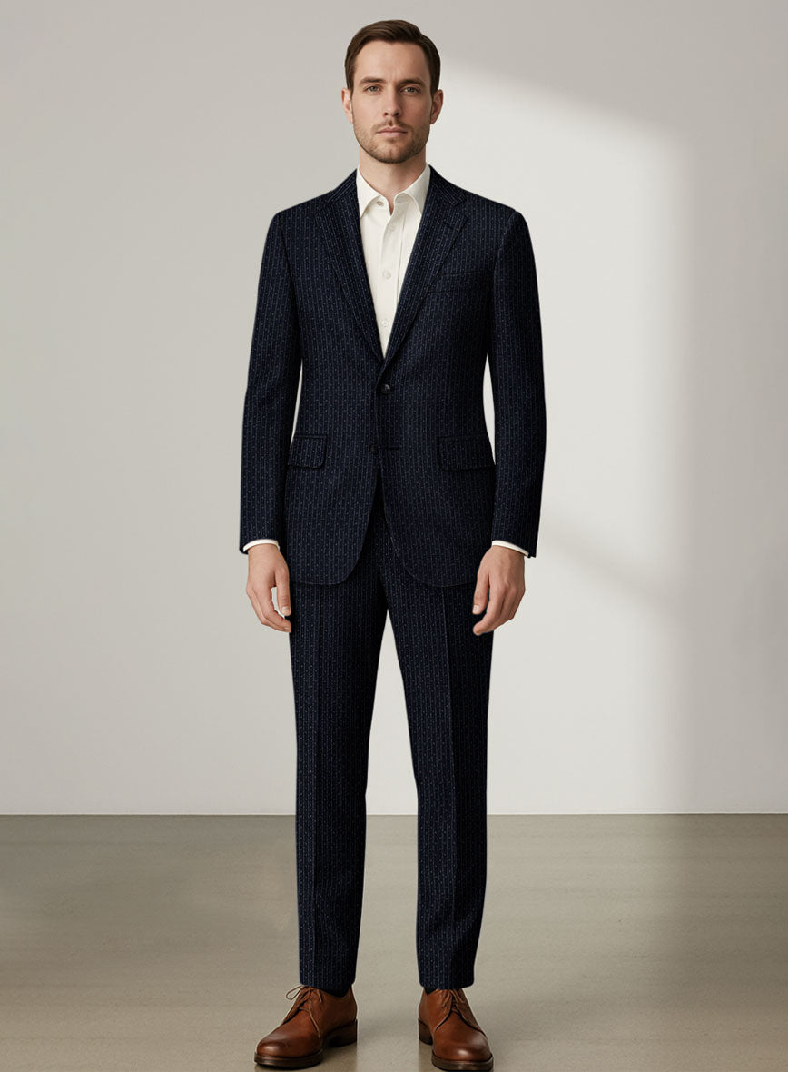 Scabal Dali Mouline Motif Wool Cashmere Suit - StudioSuits