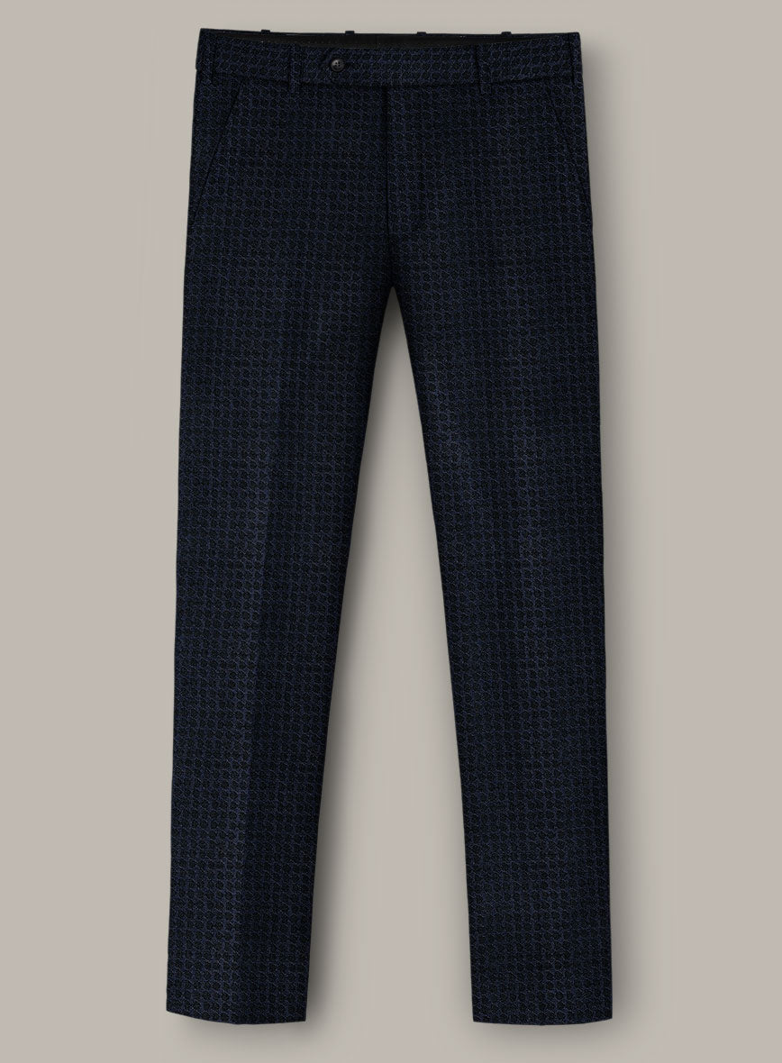 Scabal Dali Spatial Oval Weave Wool Cashmere Pants - StudioSuits