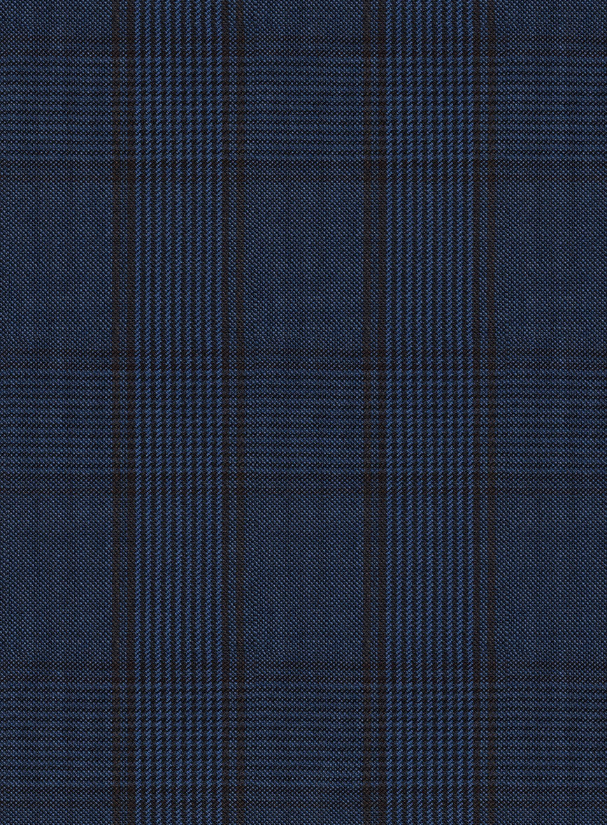 Scabal Damia Glen Blue Wool Jacket - StudioSuits