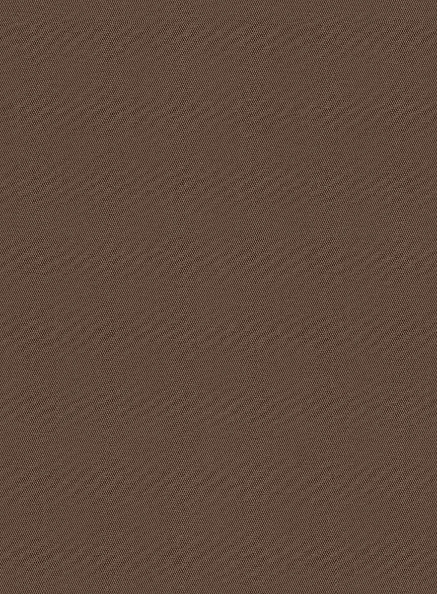 Scabal Dark Brown Cashmere Cotton Suit - StudioSuits