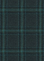 Scabal Dark Green Checks Wool Jacket - StudioSuits