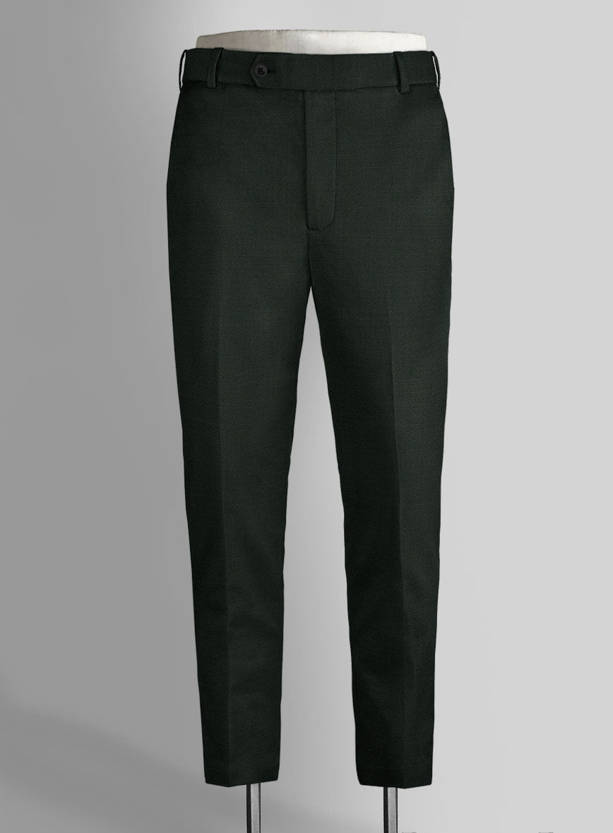 Scabal Dark Green Wool Suit - StudioSuits