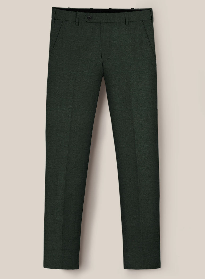 Scabal Dark Green Wool Suit - StudioSuits
