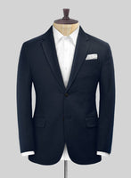 Scabal Dark Navy Cotton Stretch Jacket - StudioSuits