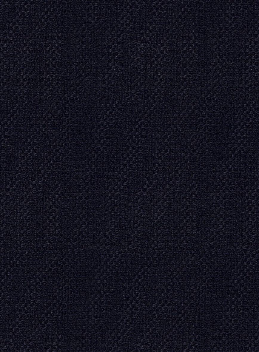 Scabal Dark Navy Waffle Wool Jacket - StudioSuits