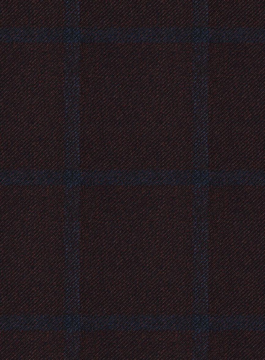 Scabal Dark Sienna Checks Wool Jacket - StudioSuits