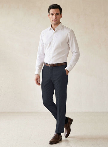 Scabal Deep Cove Wool Pants - StudioSuits