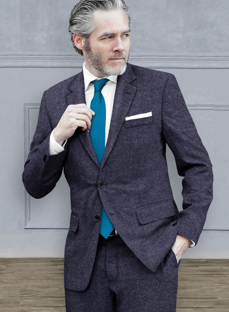Scabal Denim Dark Blue Wool Cashmere Jacket – StudioSuits