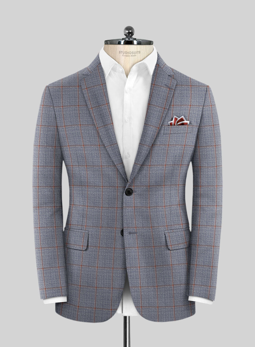 Scabal Dusk Blue Wool Combination Suit - StudioSuits