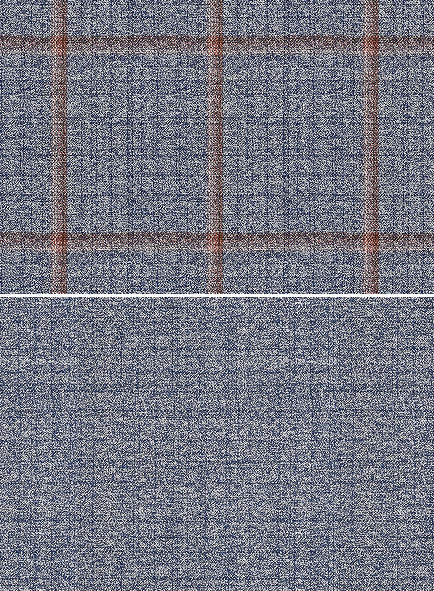 Scabal Dusk Blue Wool Combination Suit - StudioSuits