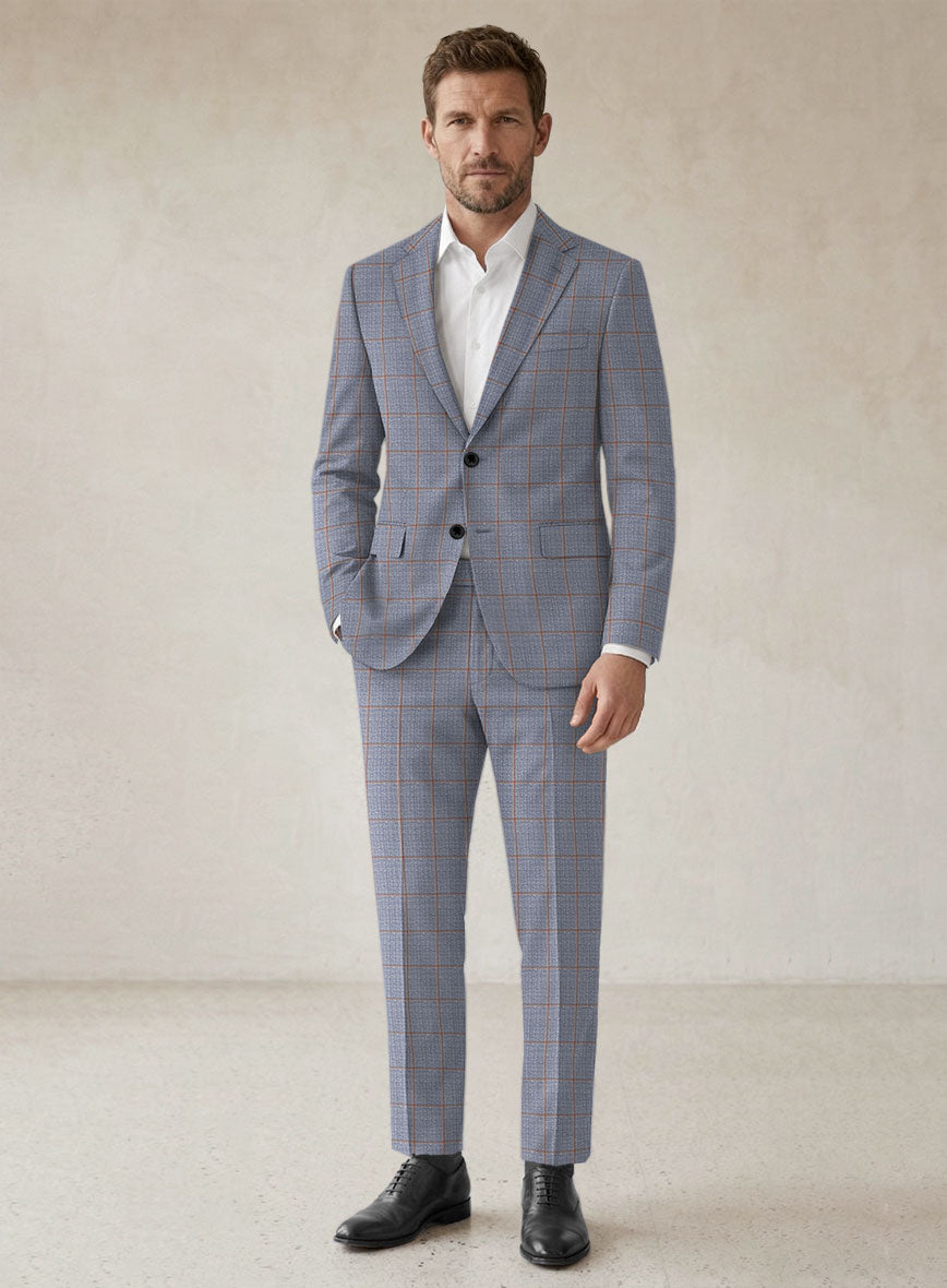 Scabal Dusk Blue Wool Suit - StudioSuits